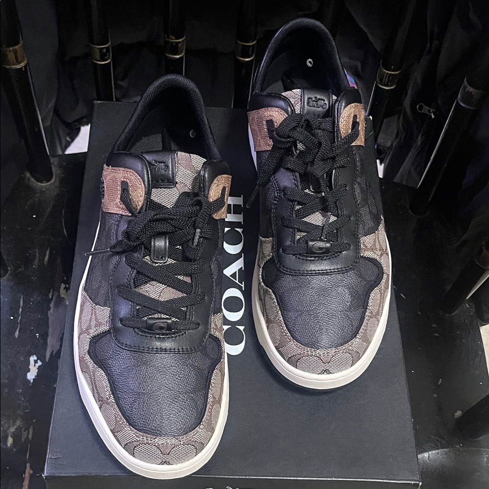 Coach Black and Tan Men's Sneakers